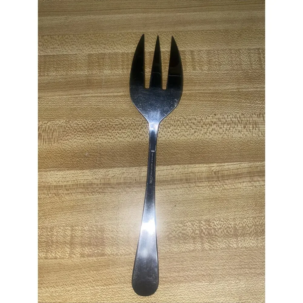 Set Of 2 Oneida Silver Wyndham (Stainless) Flatware Serving Fork & Ladle